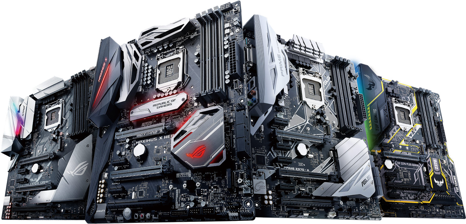 Assorted High End Motherboards PNG Image