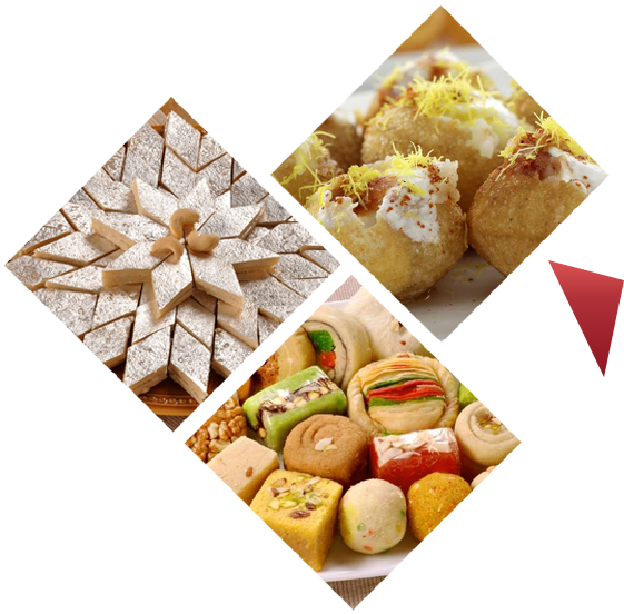 Assorted Indian Sweets Collage PNG Image