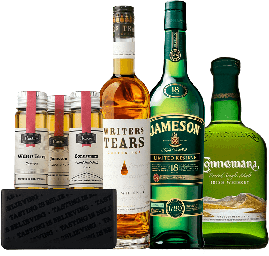 Assorted Irish Whiskey Selection PNG Image