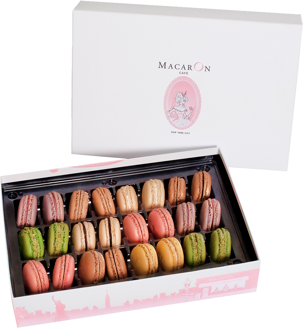 Assorted Macaronsin Gift Box PNG Image