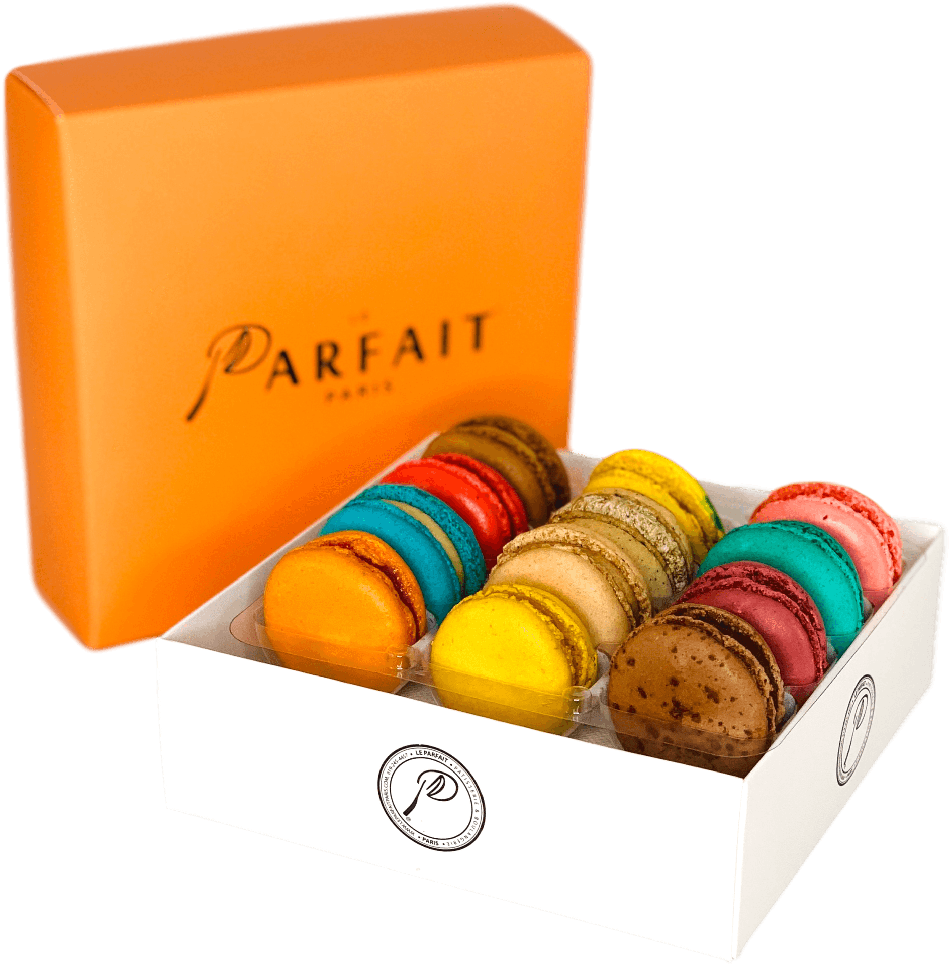 Assorted Macaronsin Parfait Box PNG Image