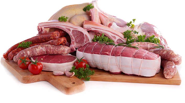 Assorted Meat Selectionon Cutting Board PNG Image