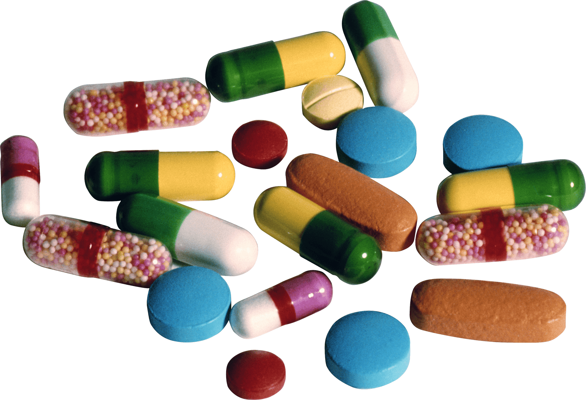 Assorted Medication Pills PNG Image