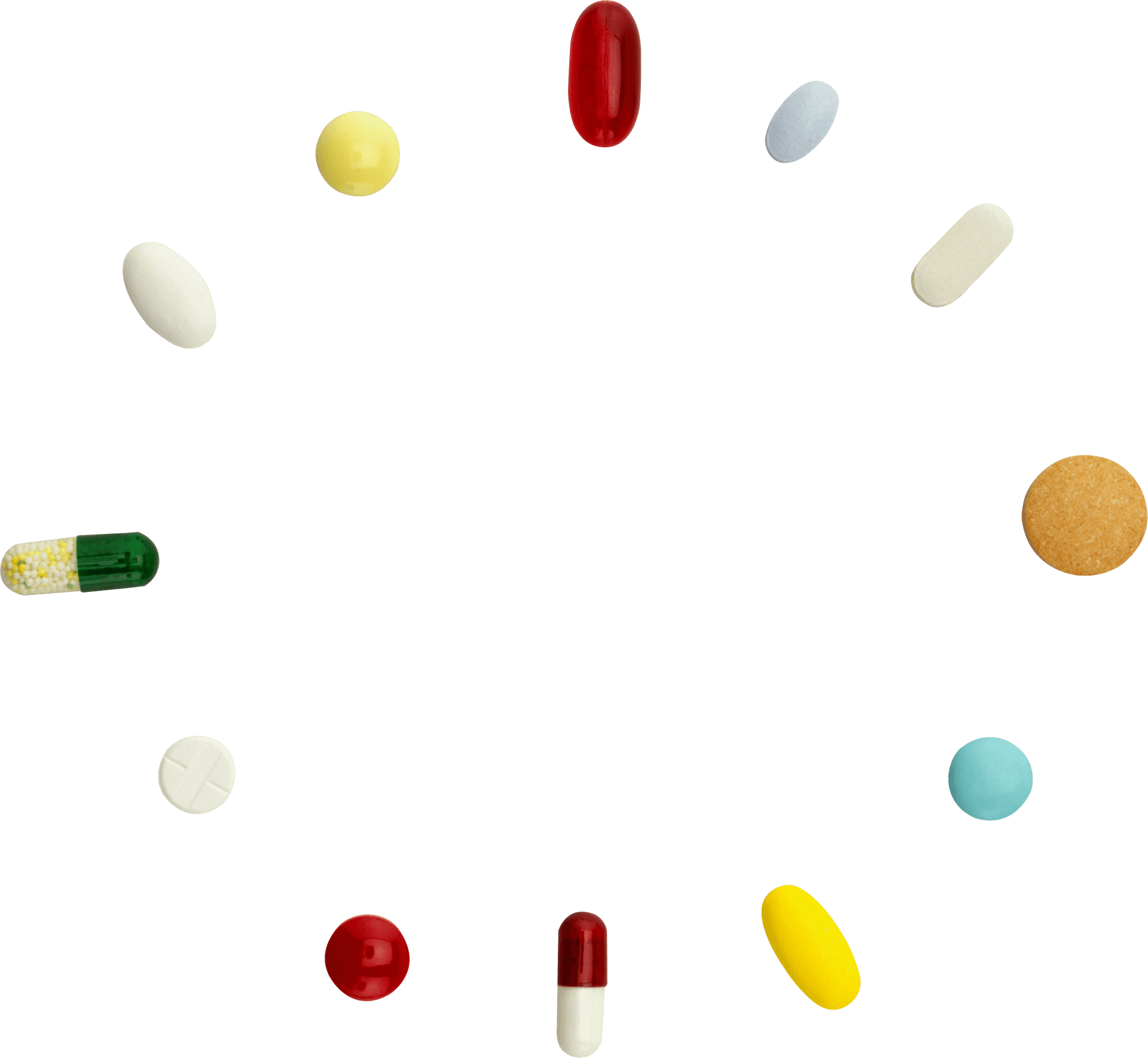 Assorted Medications Scatteredon Gray Background PNG Image