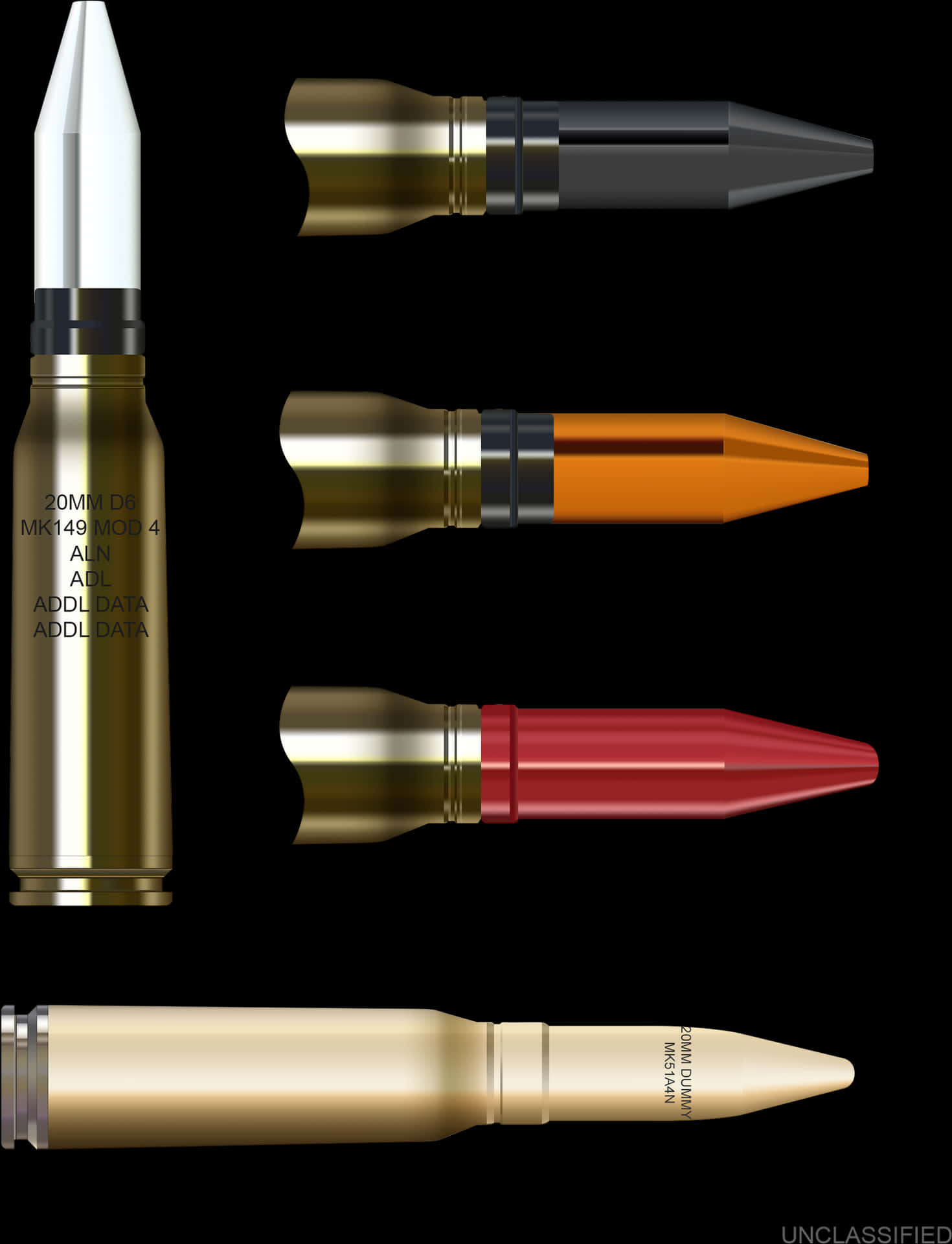 Assorted_ Military_ Ammunition_ Types PNG Image