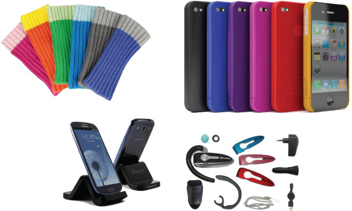 Assorted Mobile Accessories Collection PNG Image