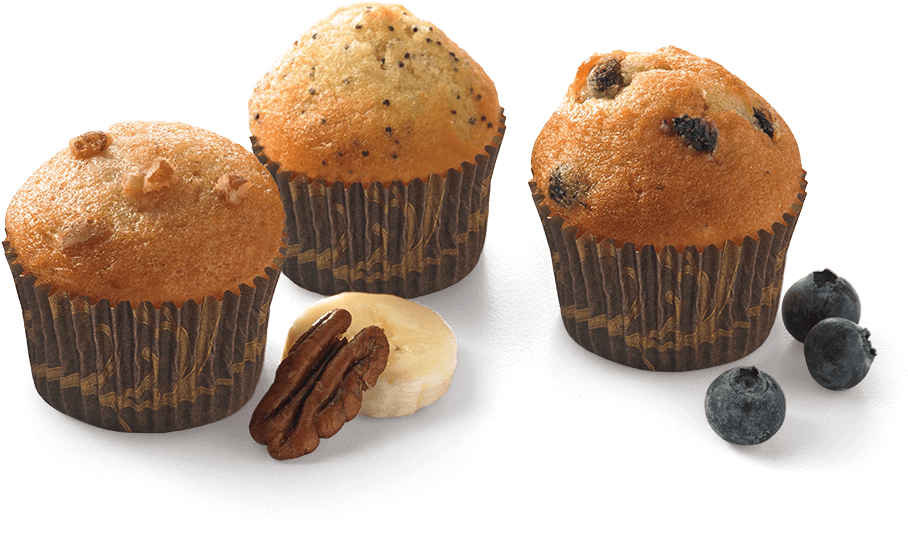 Assorted Muffins Variety PNG Image