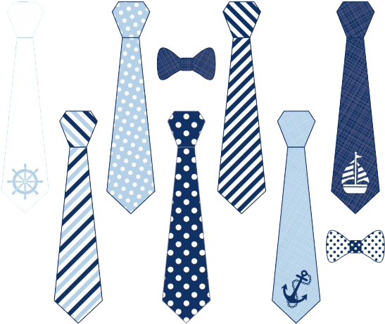 Assorted Nautical Ties Collection PNG Image