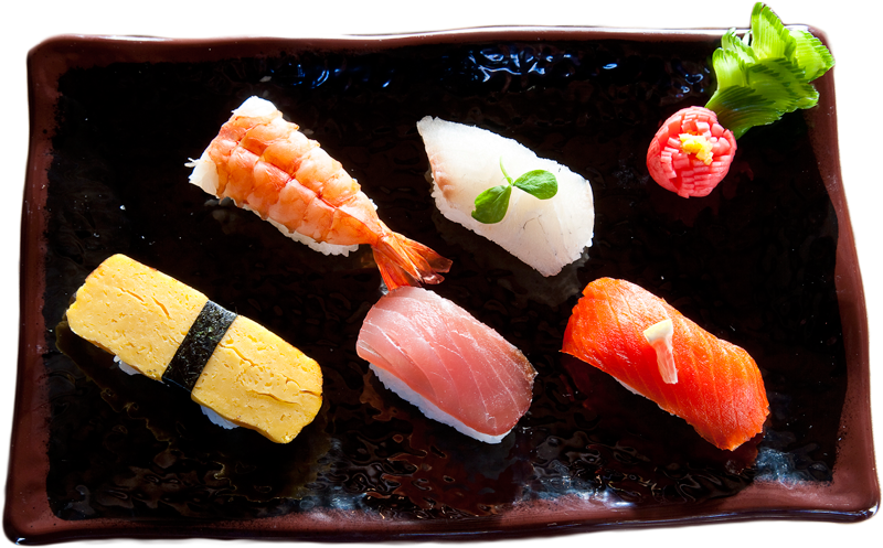 Assorted Nigiri Sushi Selection PNG Image