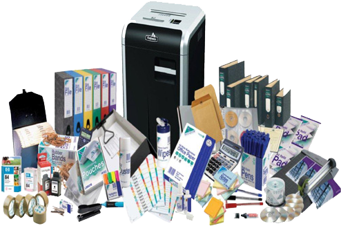 Assorted Office Supplies Collection PNG Image