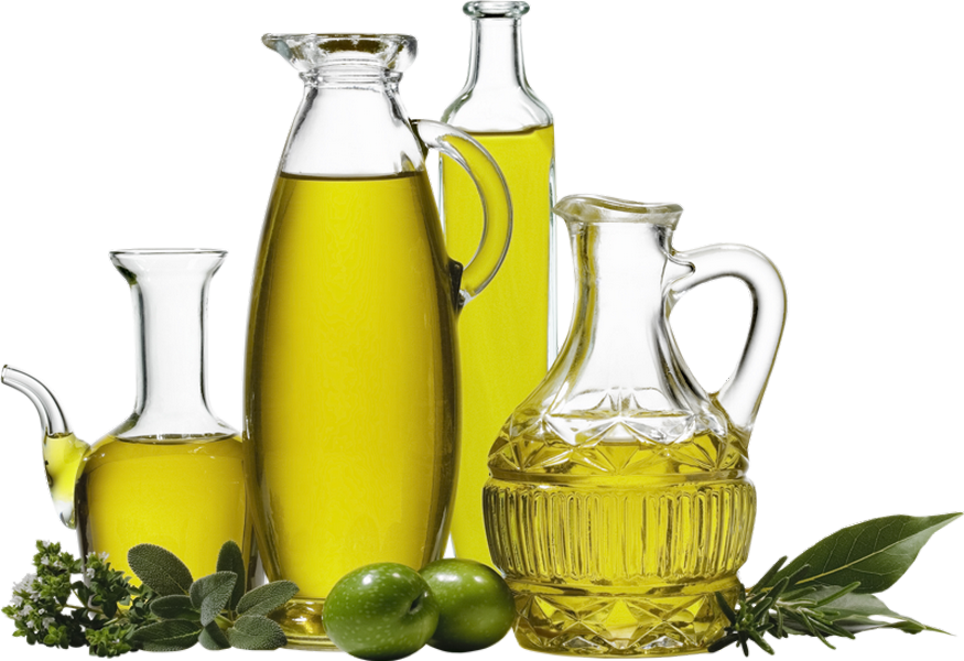 Assorted Olive Oil Bottles PNG Image