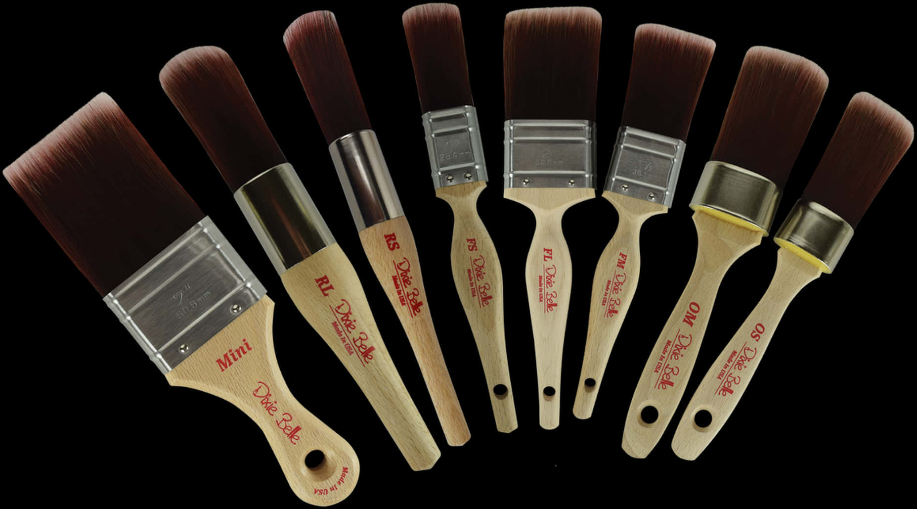 Assorted_ Paintbrushes_on_ Black_ Background.jpg PNG Image