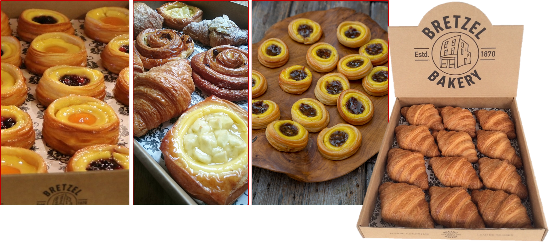 Assorted Pastries Display Bretzel Bakery PNG Image