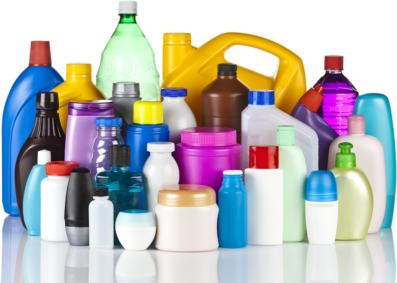 Assorted Plastic Bottlesand Containers PNG Image