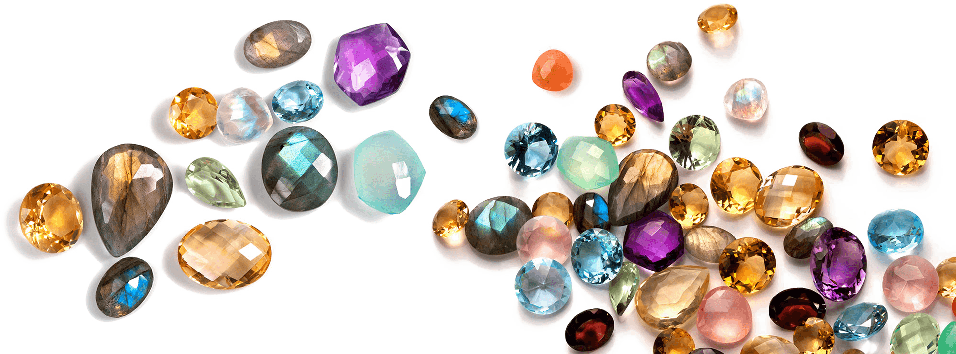 Assorted Precious Gemstones PNG Image