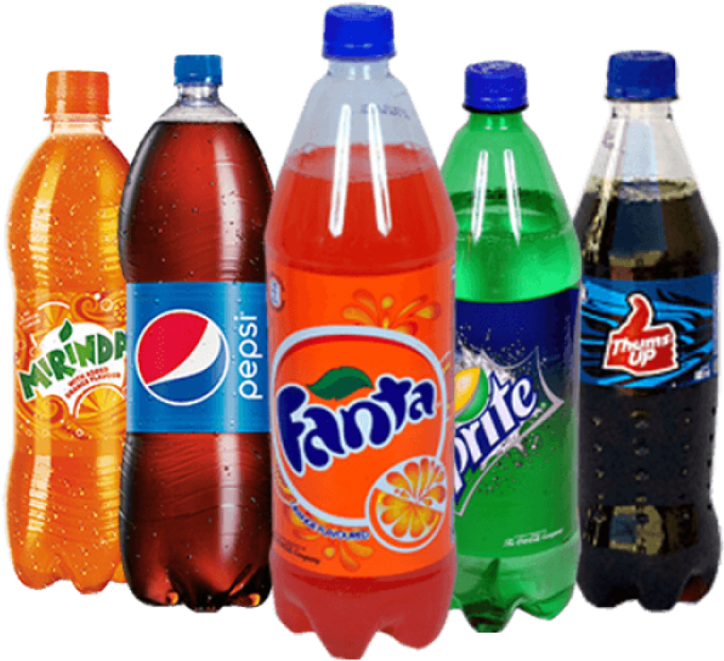 Assorted Soft Drinks Collection PNG Image