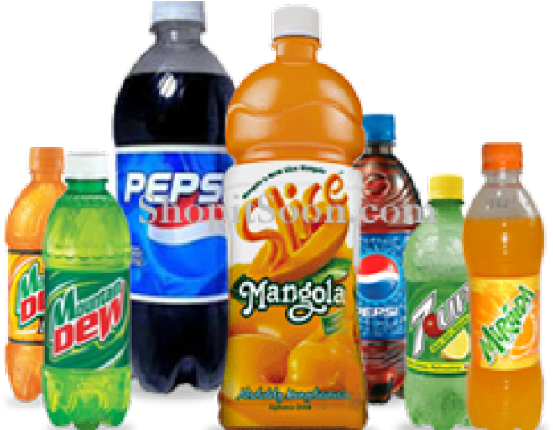 Assorted Soft Drinks Collection PNG Image