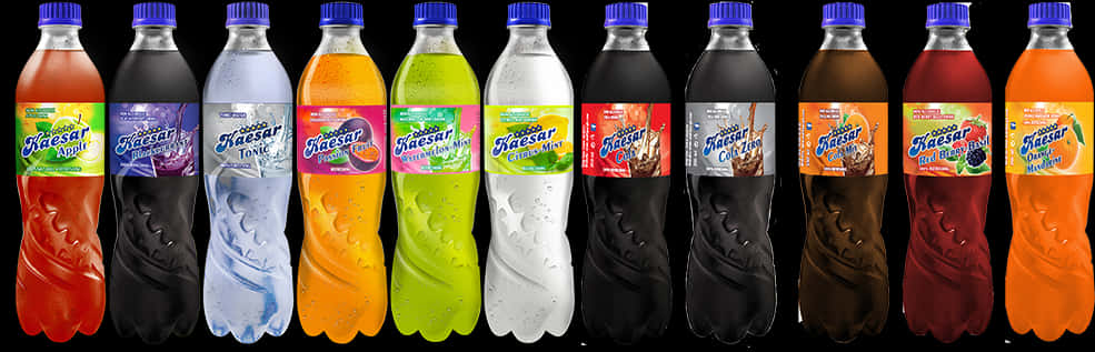 Assorted Soft Drinks Lineup PNG Image