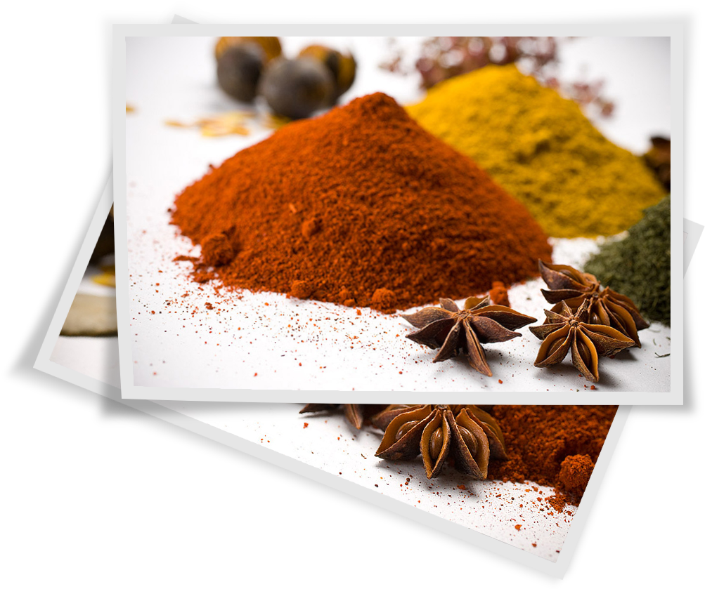 Assorted Spices Display PNG Image