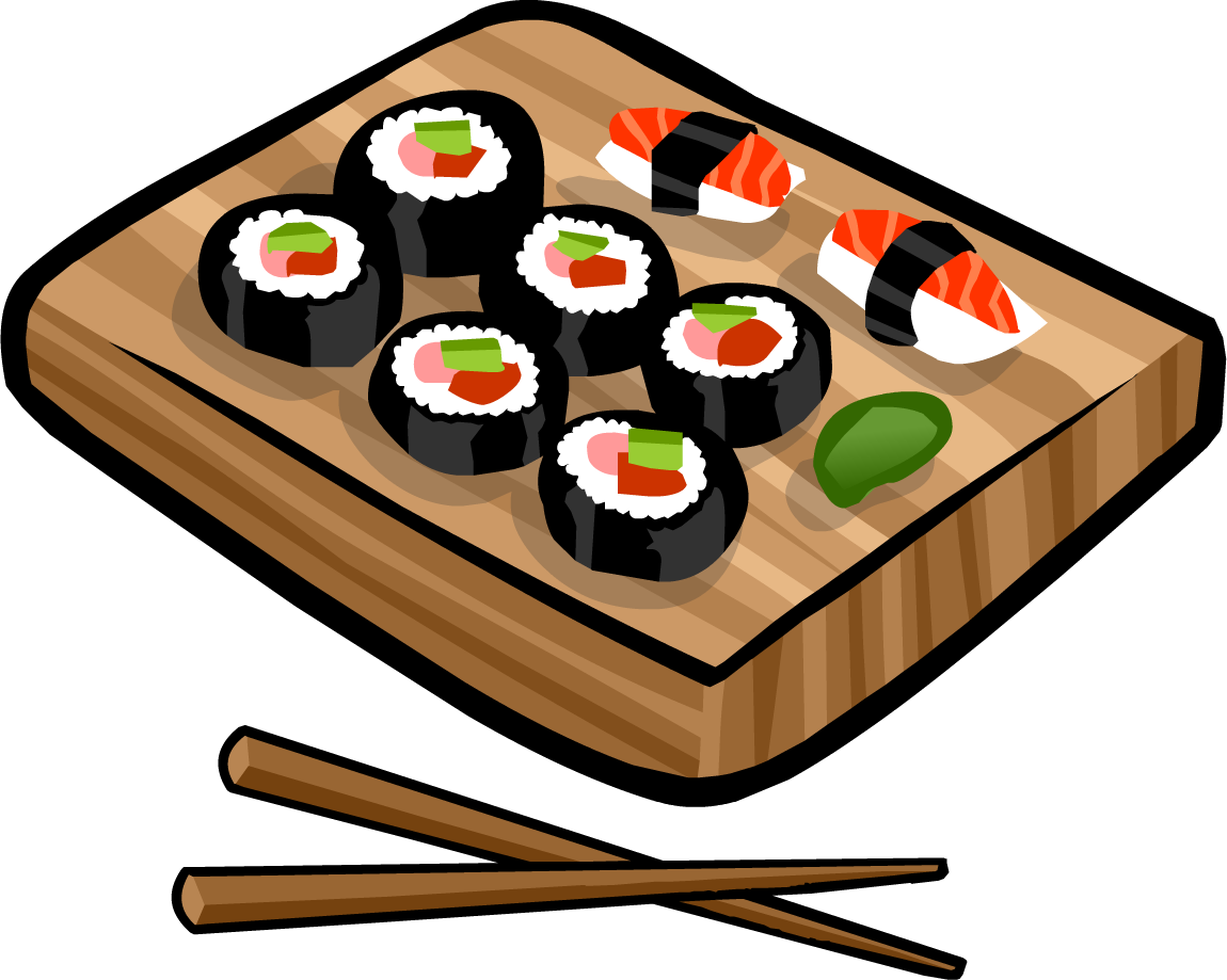 Assorted Sushi Platter PNG Image