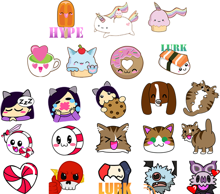 Assorted_ Twitch_ Emotes_ Collection PNG Image