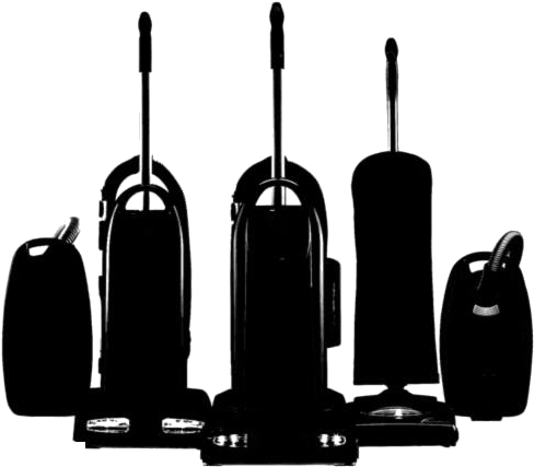 Assorted Vacuum Cleaners Silhouette PNG Image