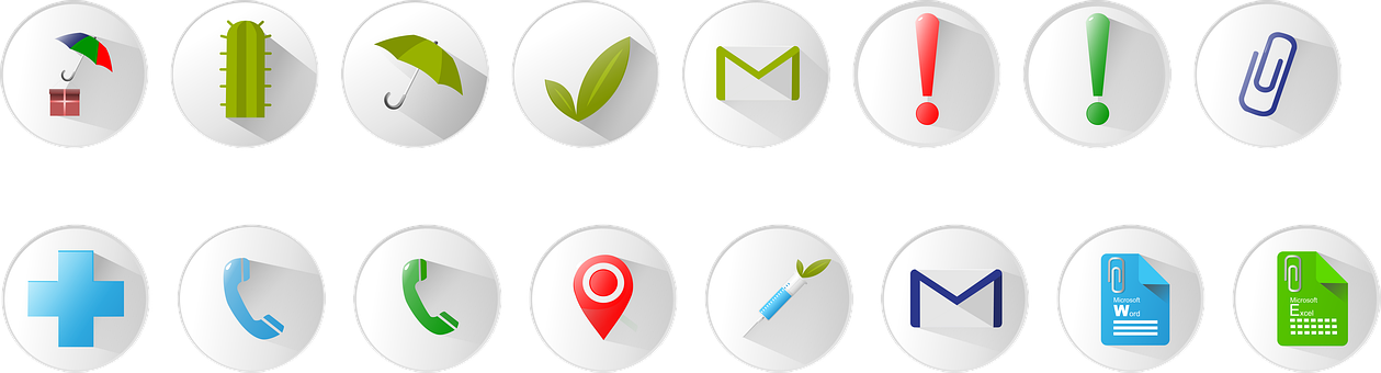 Assorted Web And App Icons PNG Image