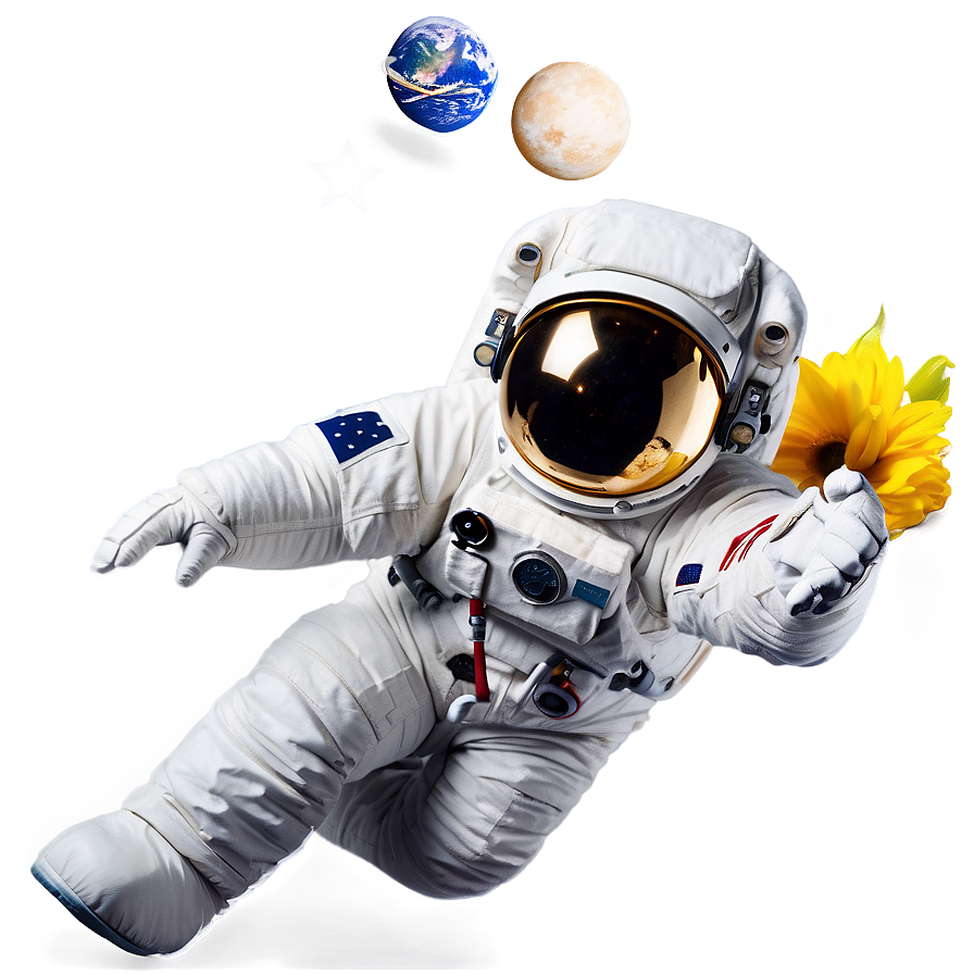 Astronaut And Stars Png 10 PNG Image