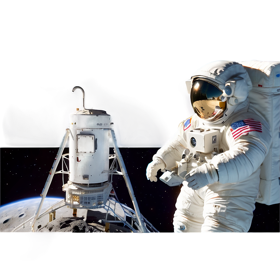 Astronaut In Lunar Lander Png 05212024 PNG Image