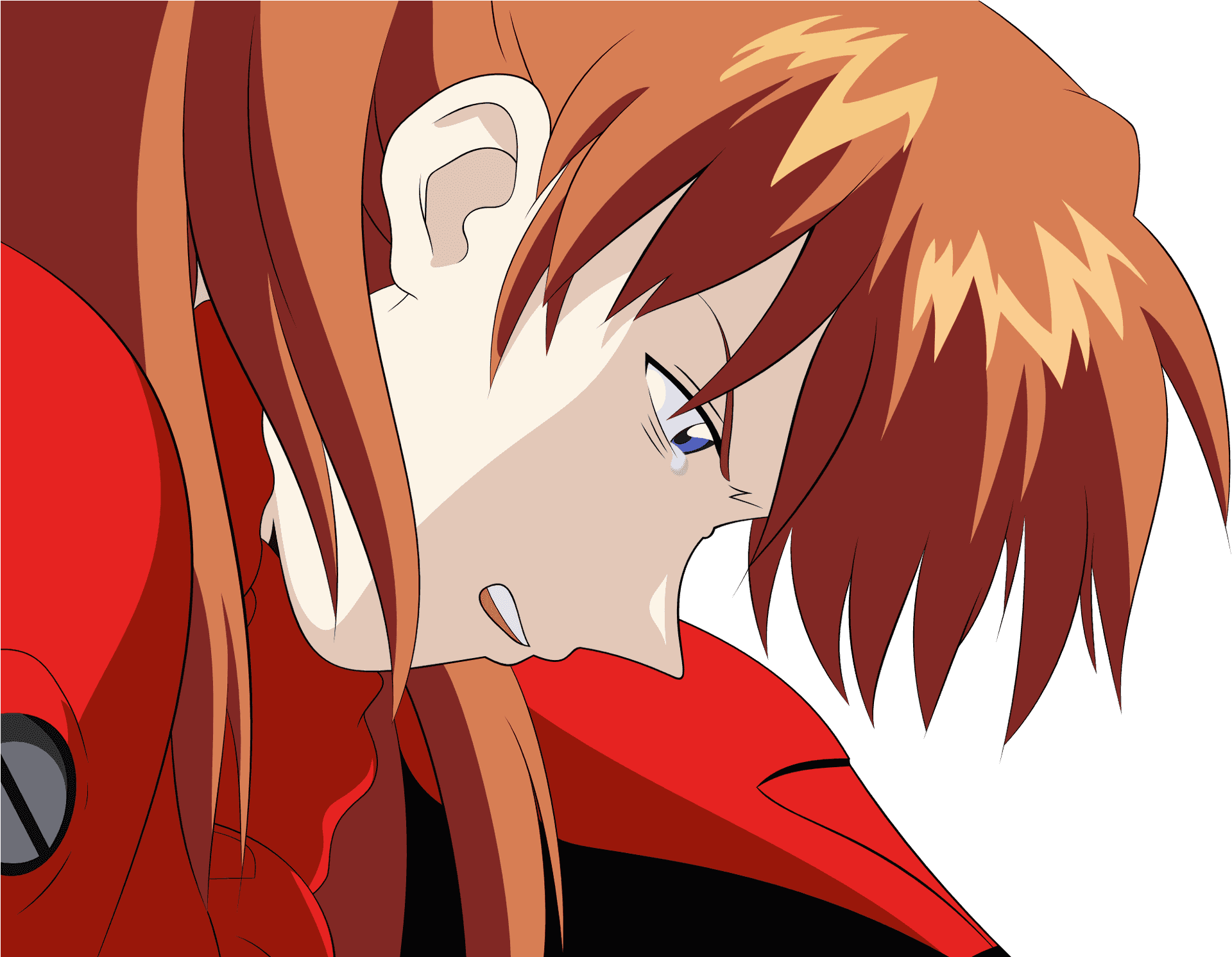 Asuka Langley Profile Angst PNG Image