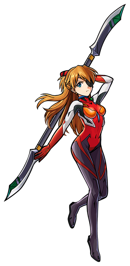 Asuka Langley Soryu Plug Suit Pose PNG Image