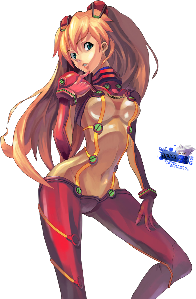 Asuka Langley Soryu Stylish Pose PNG Image