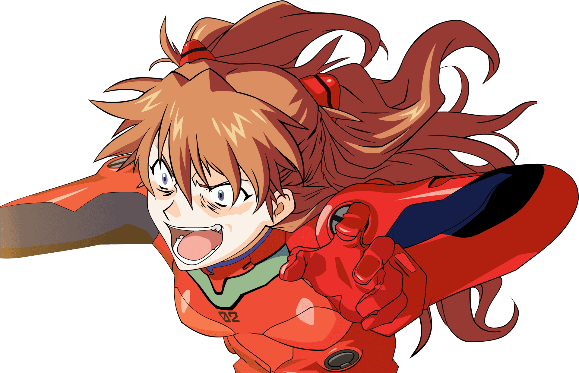 Asuka Langleyin Action PNG Image