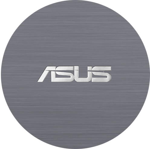 Asus Logo Brushed Metal Background PNG Image