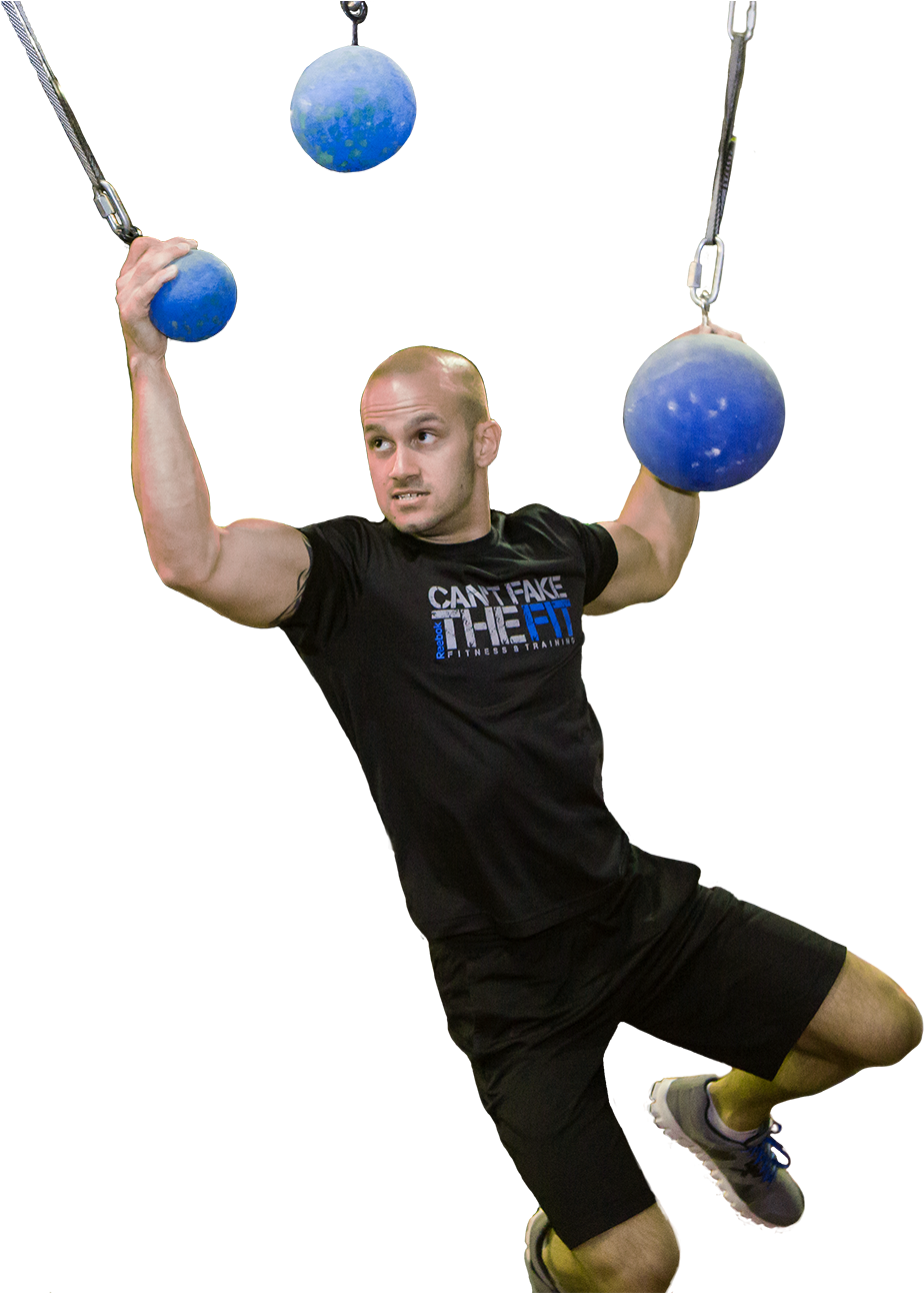 Athlete Swinging Cannonball Grips PNG Image