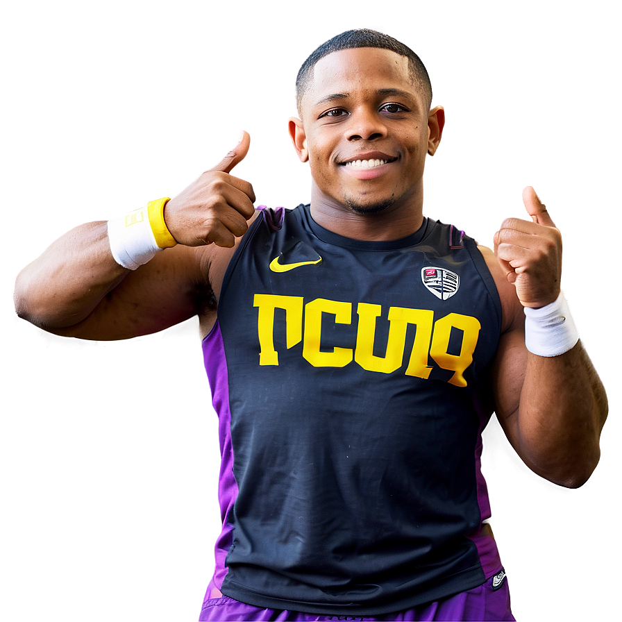 Athlete Thumbs Up T C U Uniform PNG Image