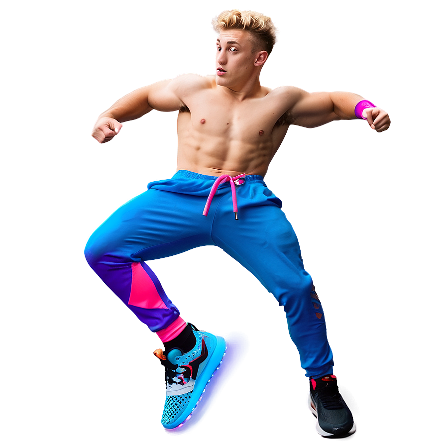 Athletic Jump Pose Shoot PNG Image