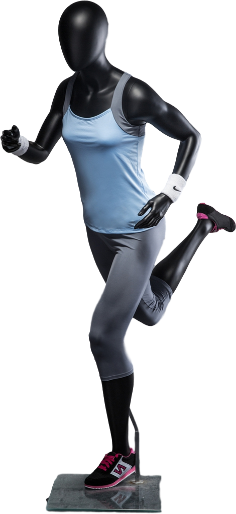 Athletic Mannequin Running Pose PNG Image