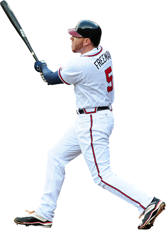 Atlanta Braves Player Swinging Bat PNG Image