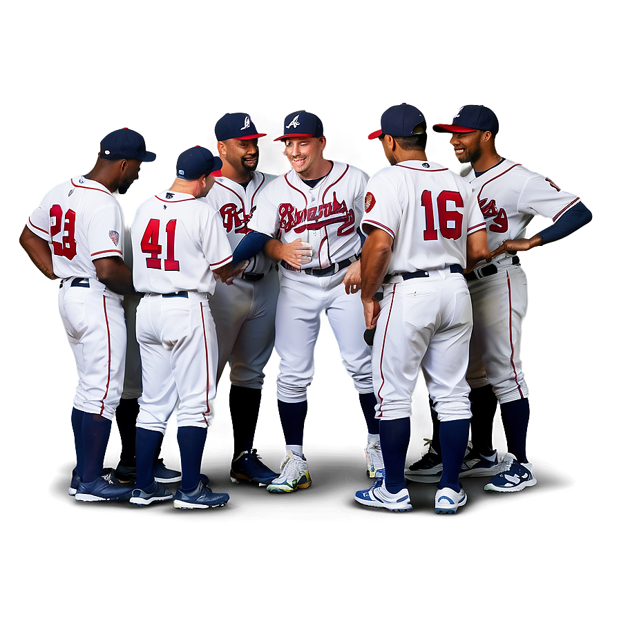 Atlanta Braves Team Huddle Png 05212024 PNG Image