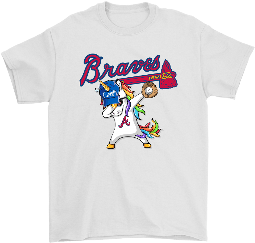 Atlanta Braves Unicorn Mascot T Shirt Design PNG Image