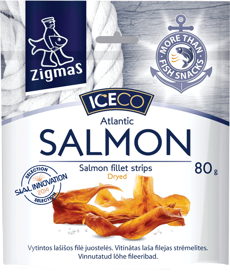 Atlantic Salmon Snack Packaging PNG Image