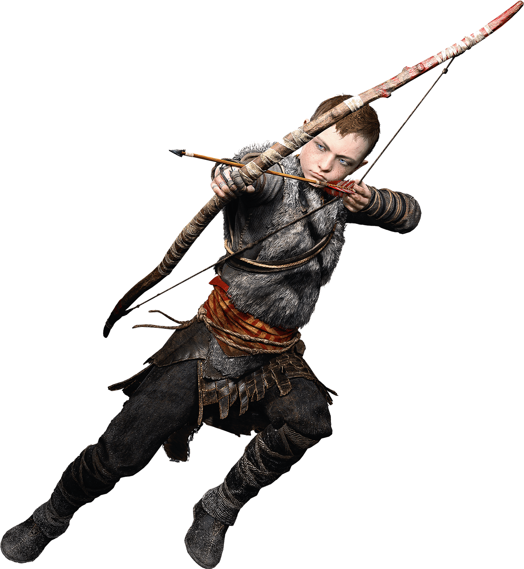 Atreus Archer Action Pose PNG Image