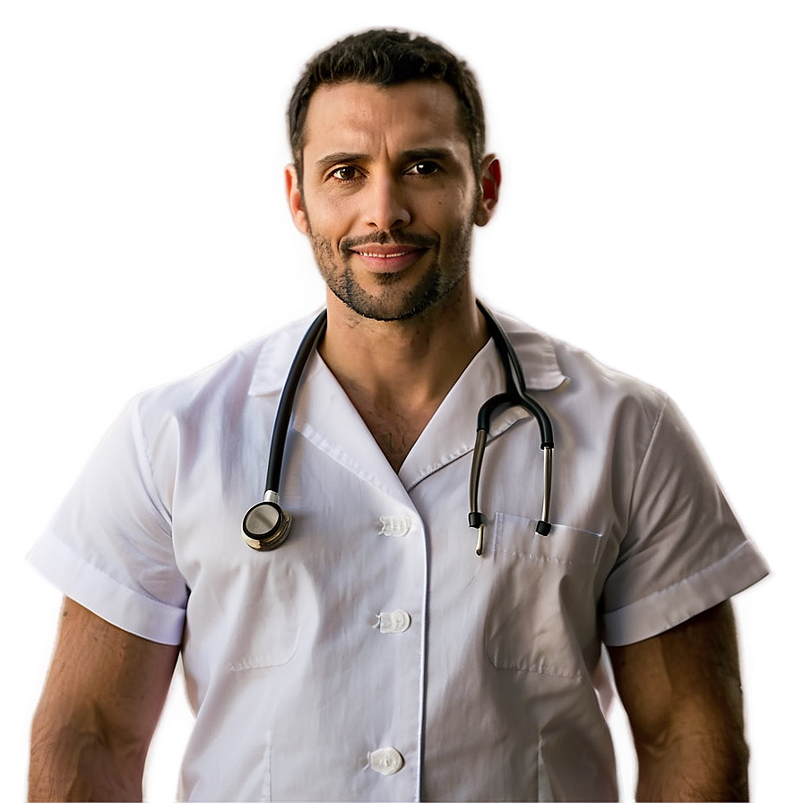 Attentive Male Nurse Png Lon PNG Image