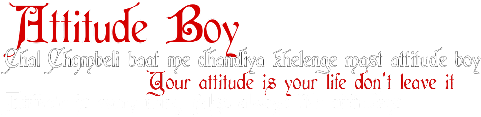 Attitude Boy Graphic Text PNG Image