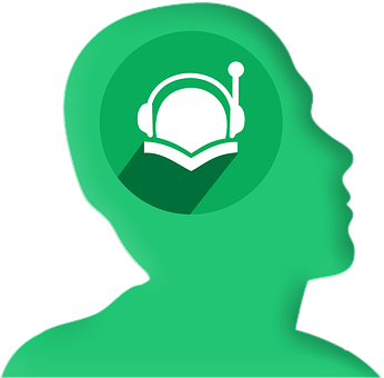 Audio Book Listening Head Icon PNG Image