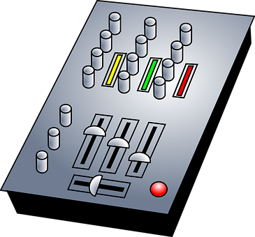 Audio Mixer Panel Illustration PNG Image