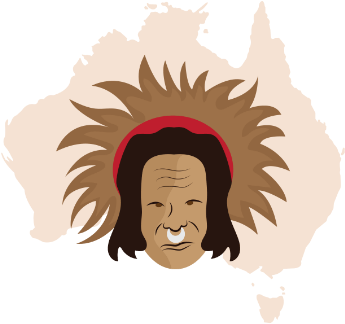 Australia Map Cartoon Face PNG Image