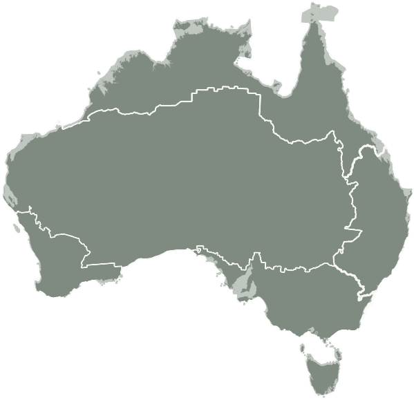 Australia Outline Map PNG Image