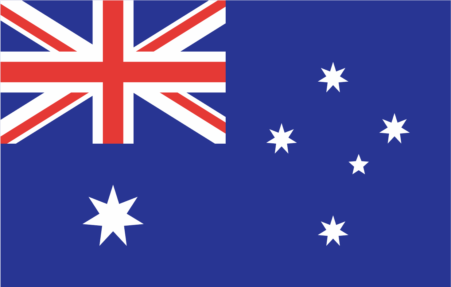 Australian Flag Blue Red White PNG Image